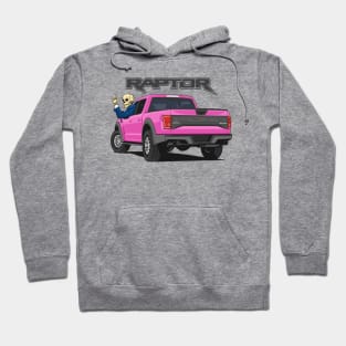 Truck ranger raptor f150 4x4 hand skull metal pink Hoodie